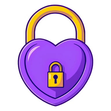 An enchanted golden lock with magical sparkles and purple energy radiating from it sticker