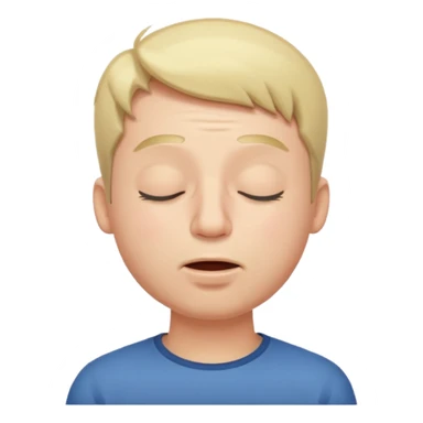 A male with closed eyes but the mouth is whistling sticker