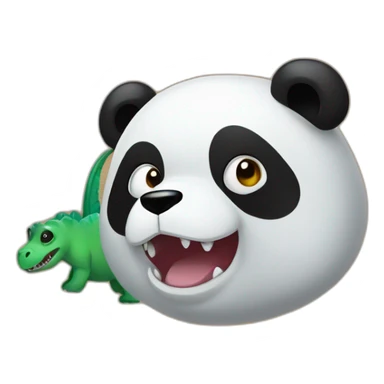A panda bear mixed with a dinosaur sticker