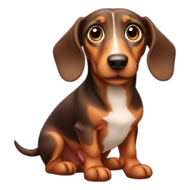 Cute dachshund sticker