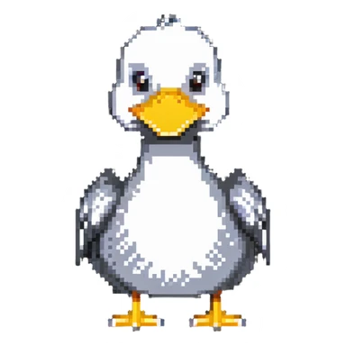 duck with duct tape and a silly face sticker