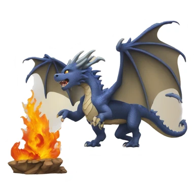un dragon qui ce bat contre un lion qui crache du feu sur un loup sticker