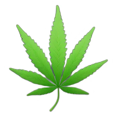 Leaf of cannabis  sticker