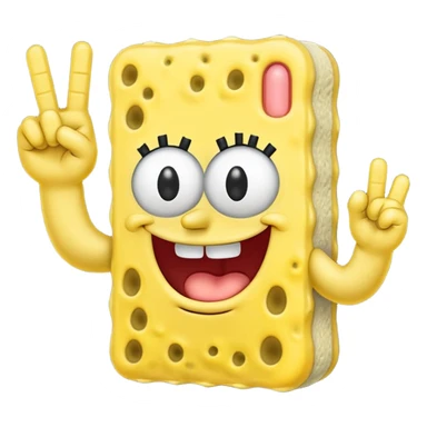 Sponge Bob middle finger sticker