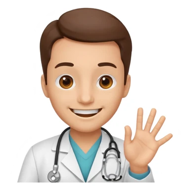 cartoon face for  a doctor and he said ok sticker