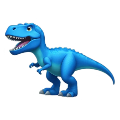 a blue dinosor sticker