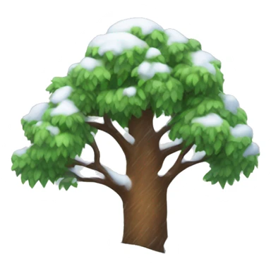 Tree cover in snow sticker