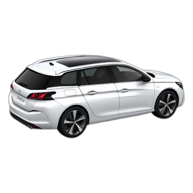 New Peugeot 308 SW white 2023 sticker