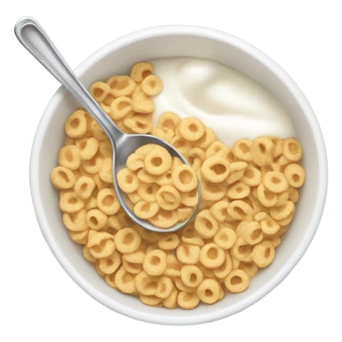 Cereal milk at bowl and spoon sticker