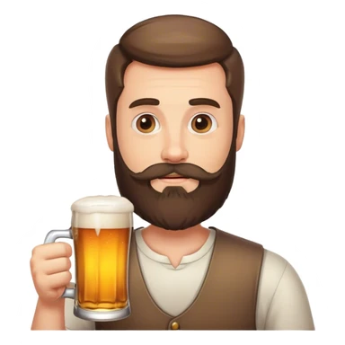 Dad with beard and beer sticker