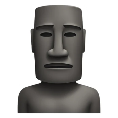 moai with both arms extended forward sticker