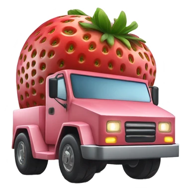 Strawberry Cyber Truck sticker