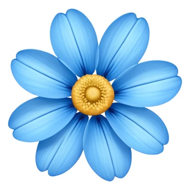 Blue flower sticker