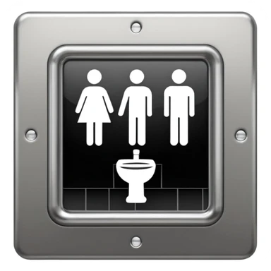 public restroom sticker