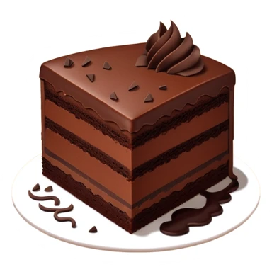 Chocolate cake a piece sticker