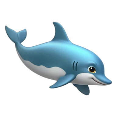 Petit chat sur un dophin sticker