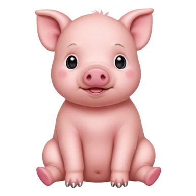 full body of baby pig sticker