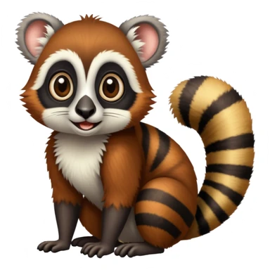 Madagascar lemur with big eyes sticker