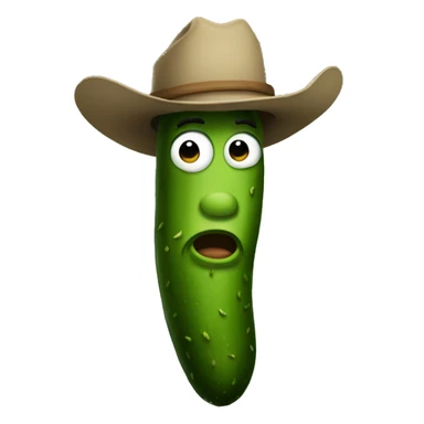 Pickle cowboy sticker