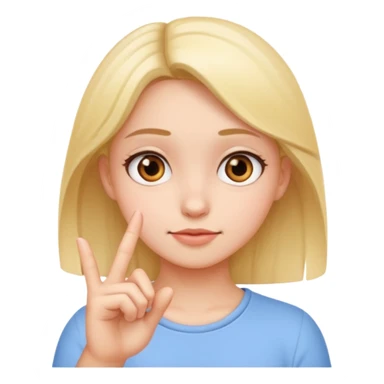 Girl with her fingers like she is going to pinch 🤏  sticker