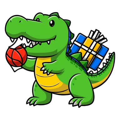 crocodile carrying bombs, bombardier crocodile sticker