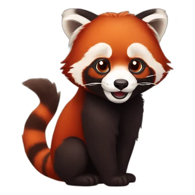 Red panda done with life sticker