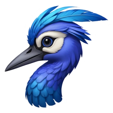 Blue Sicklebill headshot sticker