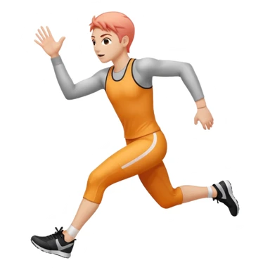 Peach with hand sprints sticker