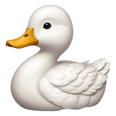 white call duck with yellow beek sticker