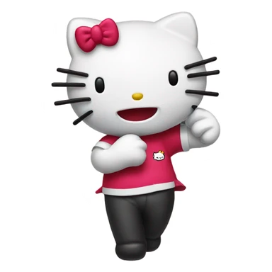 Hello kitty hitting a dab sticker