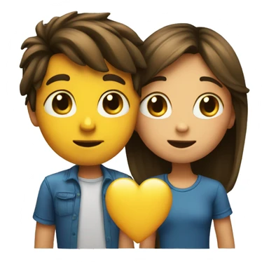 an girl kiss boy emoji sticker