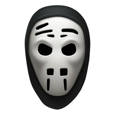 Ghostface wearing black sticker