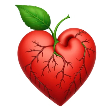 heart with a leaf sticker