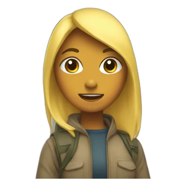 Chica en el bosque sticker