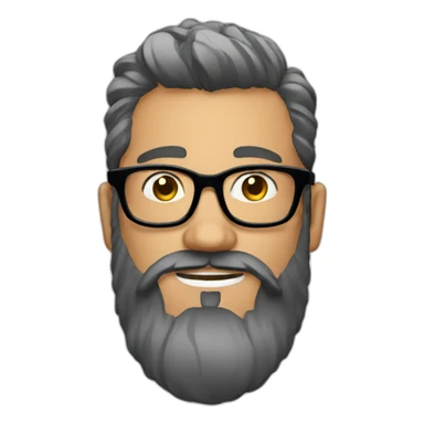Tattooed bearded man with glasses sticker