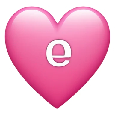 pink heart with letter E in it  sticker
