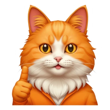 Cat middle finger  sticker