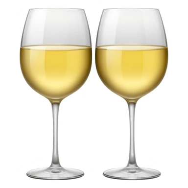 two white wine modern glasses cheering sticker
