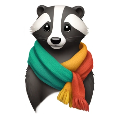 badger with scarf sticker
