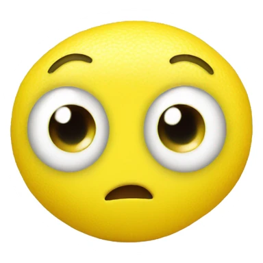 A lemon emoji with big cute happy eyes sticker