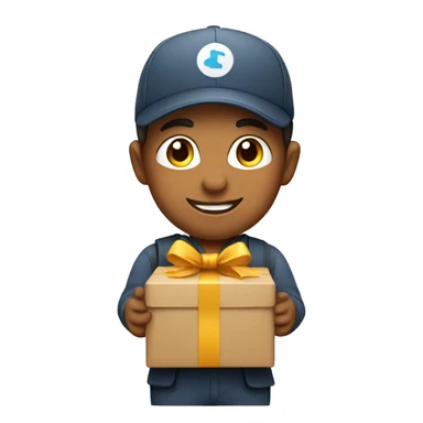cute gift delivery rider sticker
