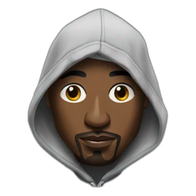 tupac wearing a hoodie sticker