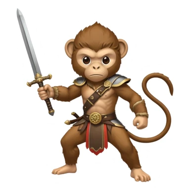 fire water air earth combine monkey warior  sticker