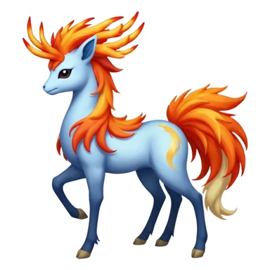 Xerneas-Ponyta-Fakémon-hybrid-creature (full body)  sticker