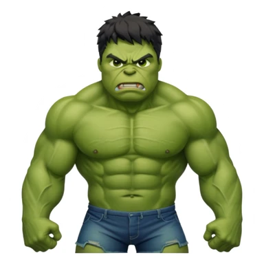 Hulk, angry green superhero sticker