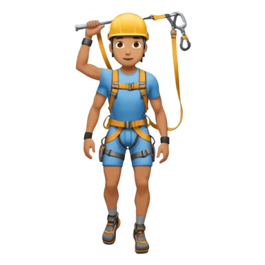 full body climber man sticker