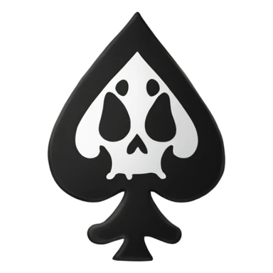 Black ace of spades  sticker