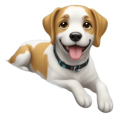 un chien sur la mer sticker