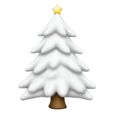 White Christmas tree sticker