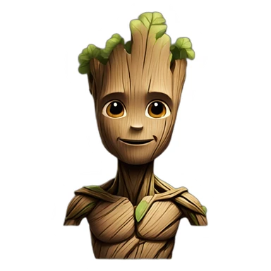 Groot same 60 emojis, only one different sticker